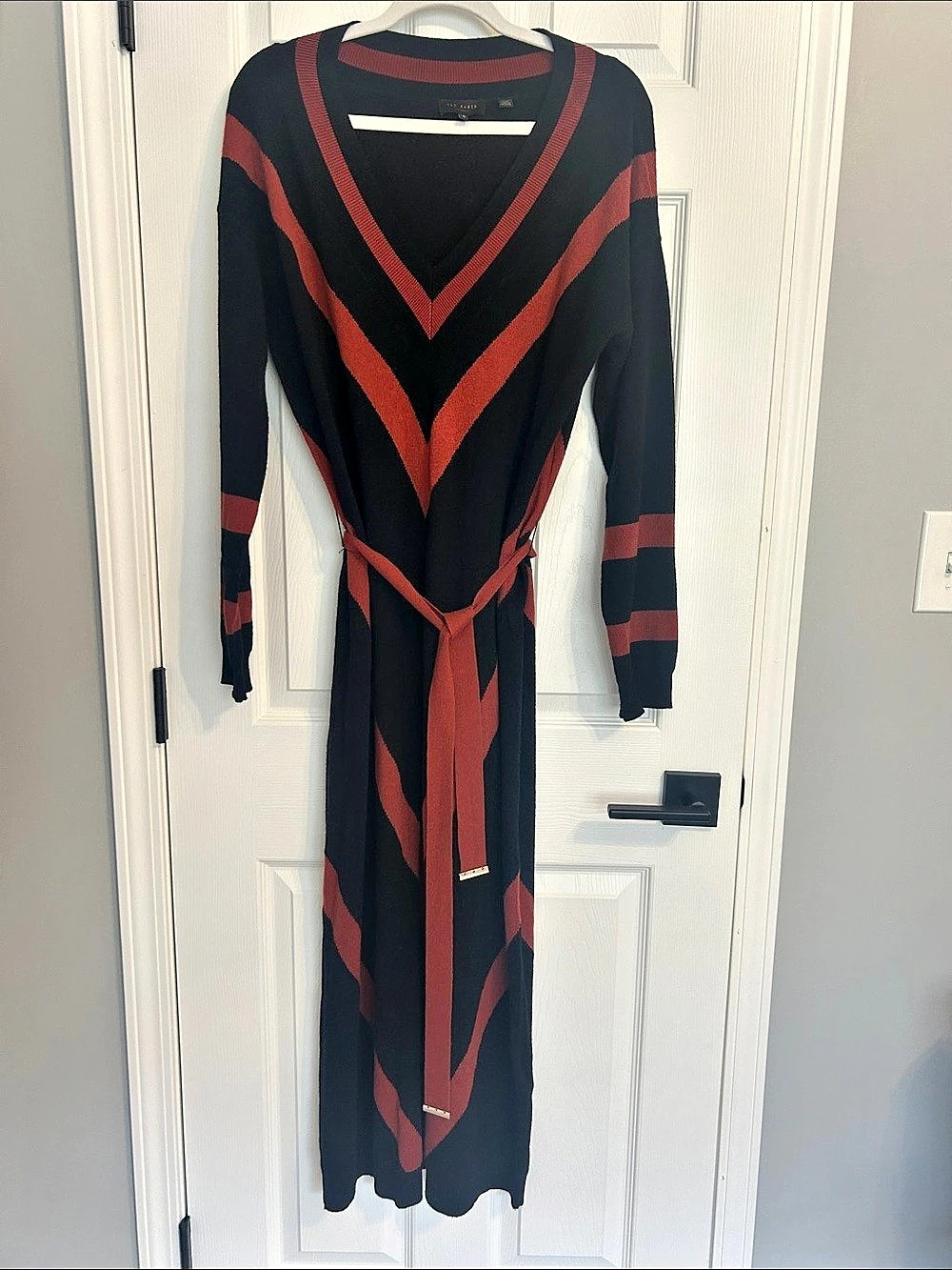 Ted Baker Bertta Long Sleeve Wool Blend Maxi Sweater Dress Midi Sweater Dress